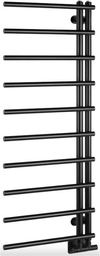 Sapho Designradiator Justina 50x124 6 cm 340W Mat Zwart
