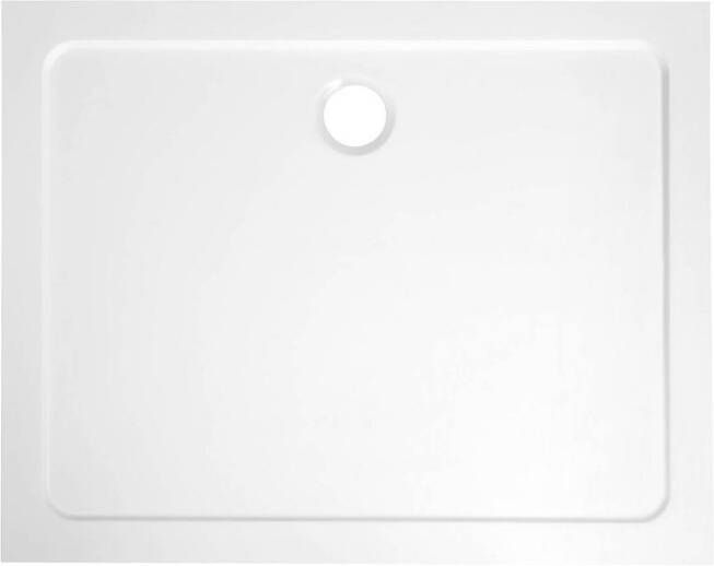 Sapho Douchebak Gegoten Marmer Aqualine 100x70x3 cm Rechthoek Wit