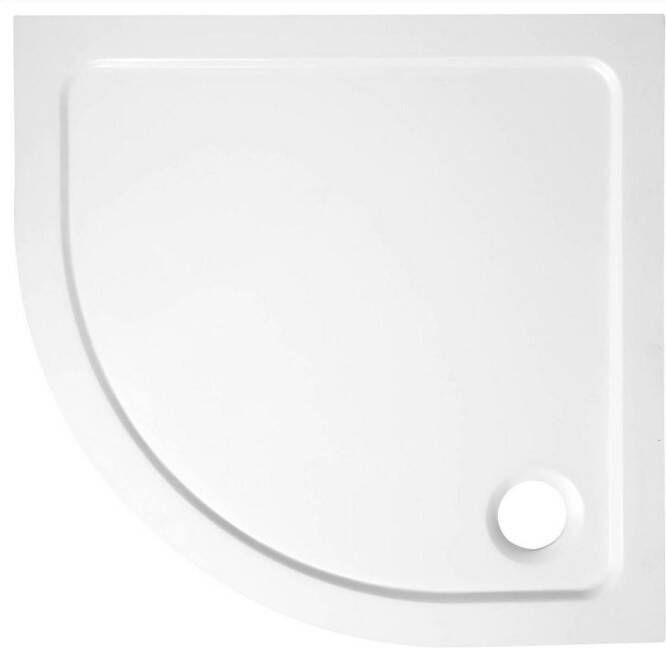 Sapho Douchebak Gegoten Marmer Aqualine 80x80x3 cm Kwartrond Wit - Foto 2