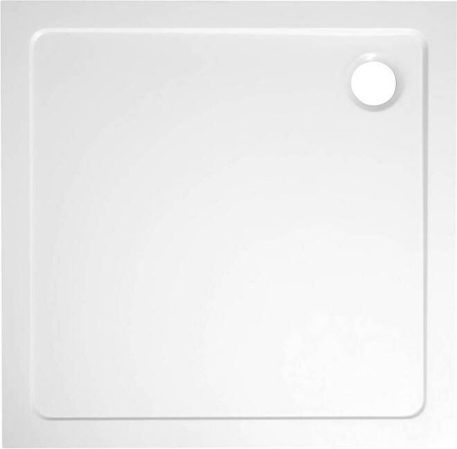 Sapho Douchebak Gegoten Marmer Aqualine 80x80x3 cm Vierkant Wit