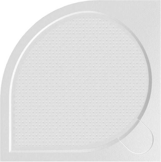 Sapho Douchebak Gegoten Marmer Arca 90x90x3 cm Kwartrond Wit