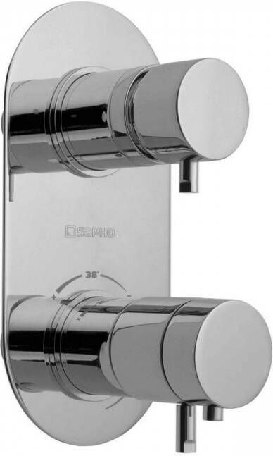 Sapho Douchekraan Inbouw Rhapsody Thermostatisch Afbouwdeel 2-weg Chroom (incl. inbouwdeel)