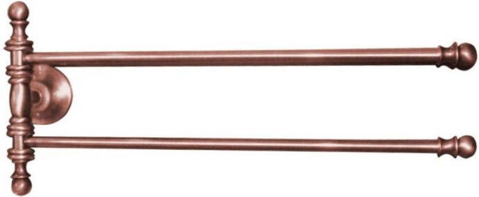 Sapho Dubbele Handdoekhouder Perla Draaibaar 39x16 cm Rose Goud - Foto 2