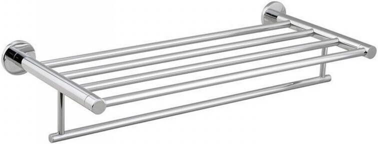 Sapho Dubbele Handdoekhouder Samba met Plankopslag 63 cm Chroom