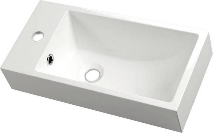Sapho Fontein Small Rechthoekig 50x10x25 cm Links Keramiek Wit - Foto 2