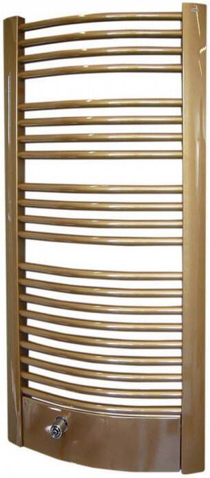 Sapho Handdoekradiator Egeus Gebogen 59.5x115.4 cm 669W Brons - Foto 3