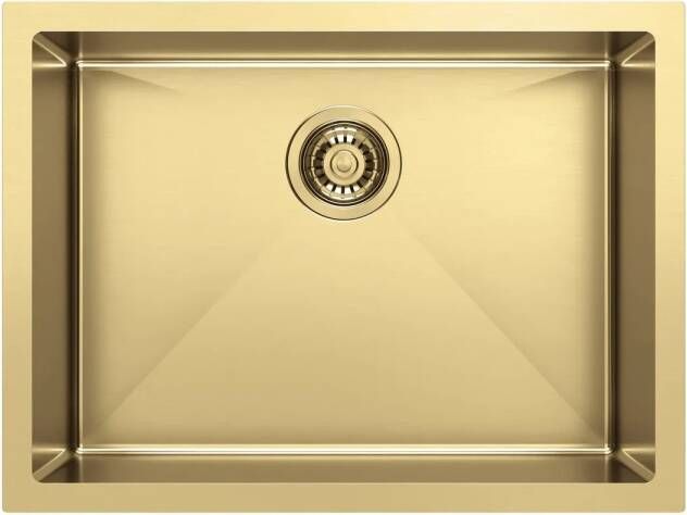 Sapho Inbouw Wastafel Zenith 60x45 cm RVS Goud PVD