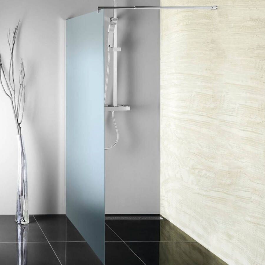 Sapho Inloopdouche Walk-In 100x190 cm met Muurprofiel Chinchilla Glas