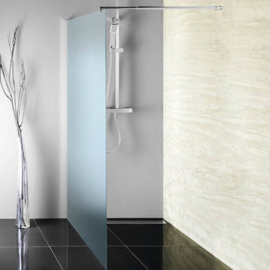 Sapho Inloopdouche Walk-In 110x190 cm met Muurprofiel Chinchilla Glas