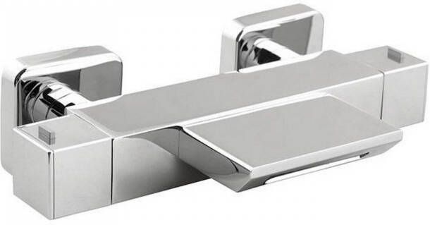 Sapho Opbouw Badkraan Dimy Thermostaatkraan Waterval 2-knop 15.5 cm Chroom