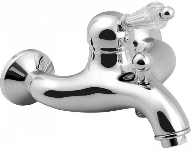 Sapho Opbouw Badkraan Kirk� Mengkraan Retro Kristal 1-hendel 11.5 cm Chroom