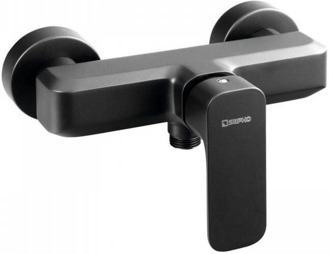 Sapho Opbouw Douchekraan Spy Mengkraan 1-hendel 19.5 cm Mat Zwart