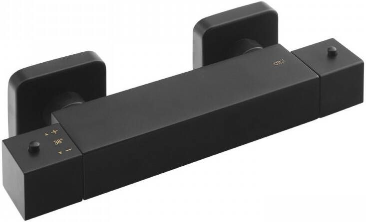 Sapho Opbouw Douchekraan Thermostatisch Dimy 2-knop Mat Zwart