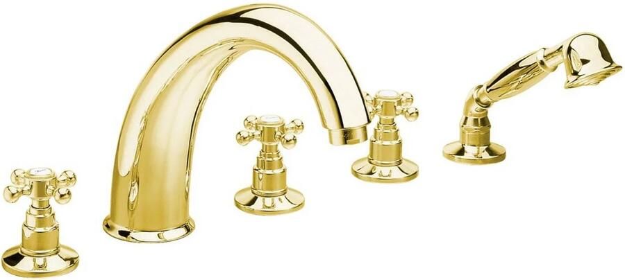 Sapho Badrandkraan Antea 3-kruisgreep Mengkraan Compleet 5-gats Goud