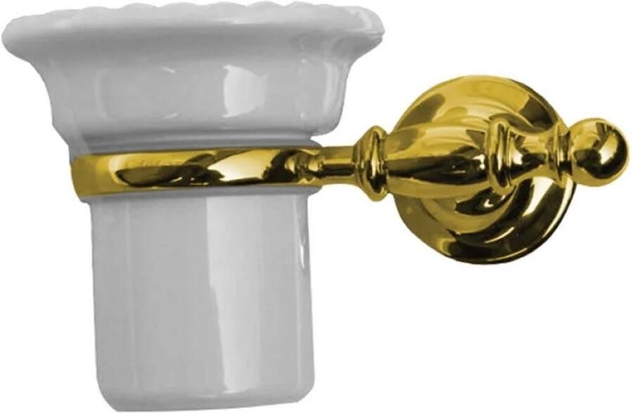 Sapho Bekerhouder Perla Hangend 5.5x15 cm Goud Wit