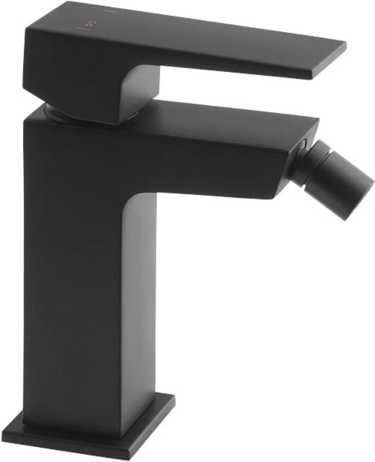 Sapho Bidetmengkraan Dimy Uitloop Recht 1-hendel 15.6 cm Mat Zwart