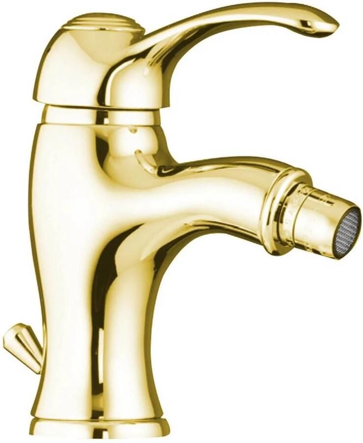 Sapho Bidetmengkraan Kirké 1-hendel Gebogen 16.6 cm Goud (incl. clickwaste)