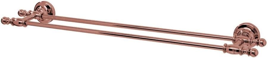 Sapho Dubbele Handdoekhouder Perla 64.5 cm Rose Goud