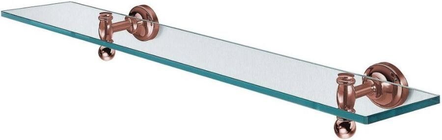 Sapho Glazen Planchet Perla 60x17 cm Rechthoekig Rose Goud
