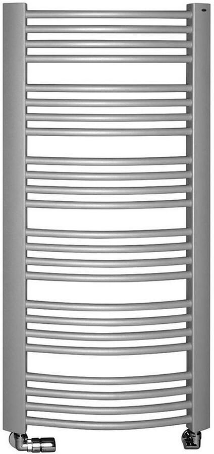 Sapho Handdoekradiator Egeon Gebogen 59.5x81.8 cm Zilver