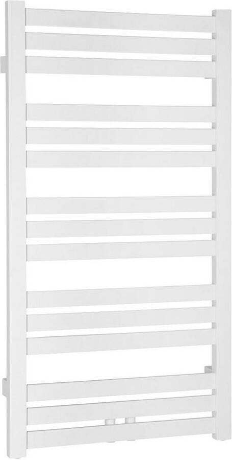 Sapho Handdoekradiator Nevel Recht Middenaansluiting 55.5x104.3 cm 397W Wit