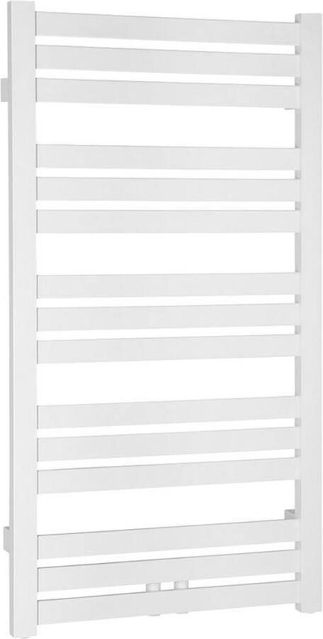 Sapho Handdoekradiator Nevel Recht Middenaansluiting 55.5x158.3 cm 621W Wit