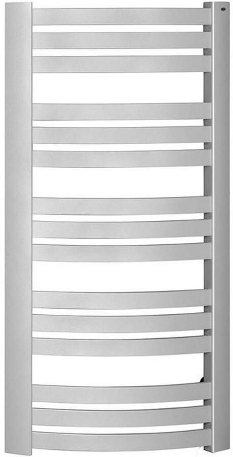 Sapho Handdoekradiator Sidi Gebogen 59.5x109.7 cm 553W Zilver