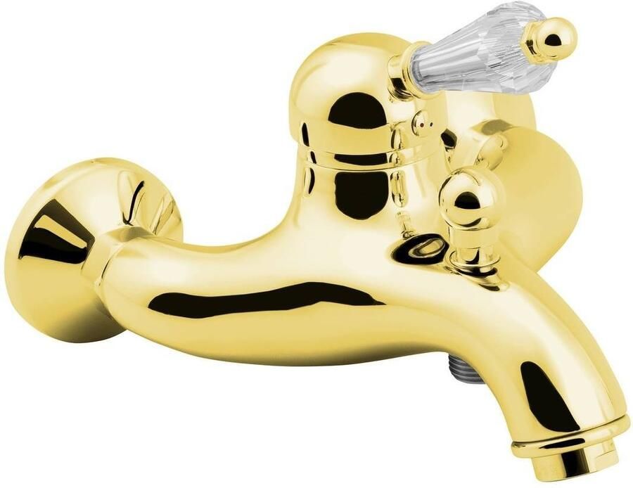 Sapho Opbouw Badkraan Kirk� Mengkraan Retro Kristal 1-hendel 11.5 cm Goud
