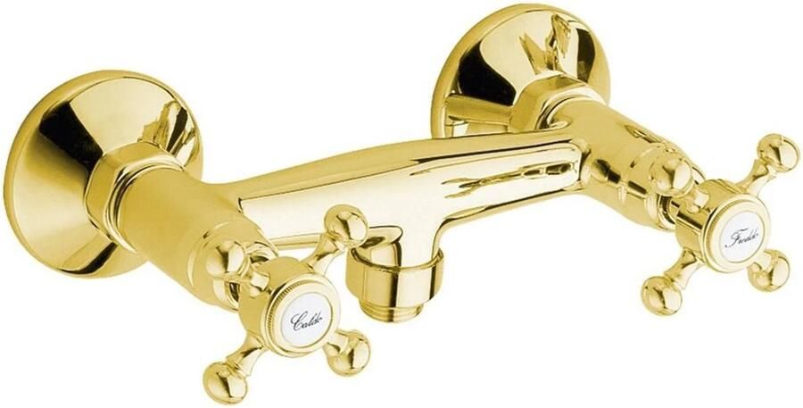 Sapho Opbouw Douchekraan Antea Mengkraan 2-knop Klassiek Goud