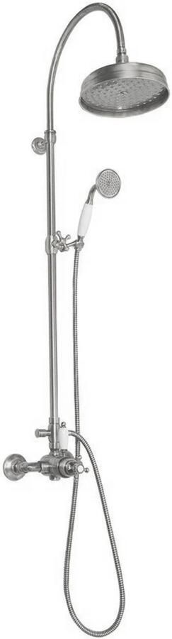 Sapho Regendoucheset Opbouw Antea Compleet Thermostatische Ø 20 cm Geborsteld RVS