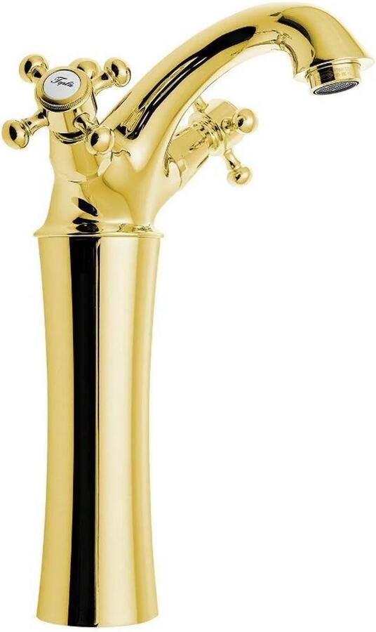 Reitano Rubinetteria Reitano Antea wastafelmengkraan 25.5 cm goud inclusief pop-up waste