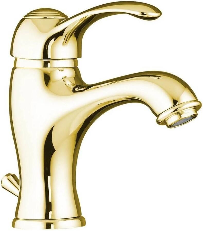 Sapho Wastafelmengkraan Kirké 1-hendel Gebogen 16.6 cm Goud (incl. clickwaste)