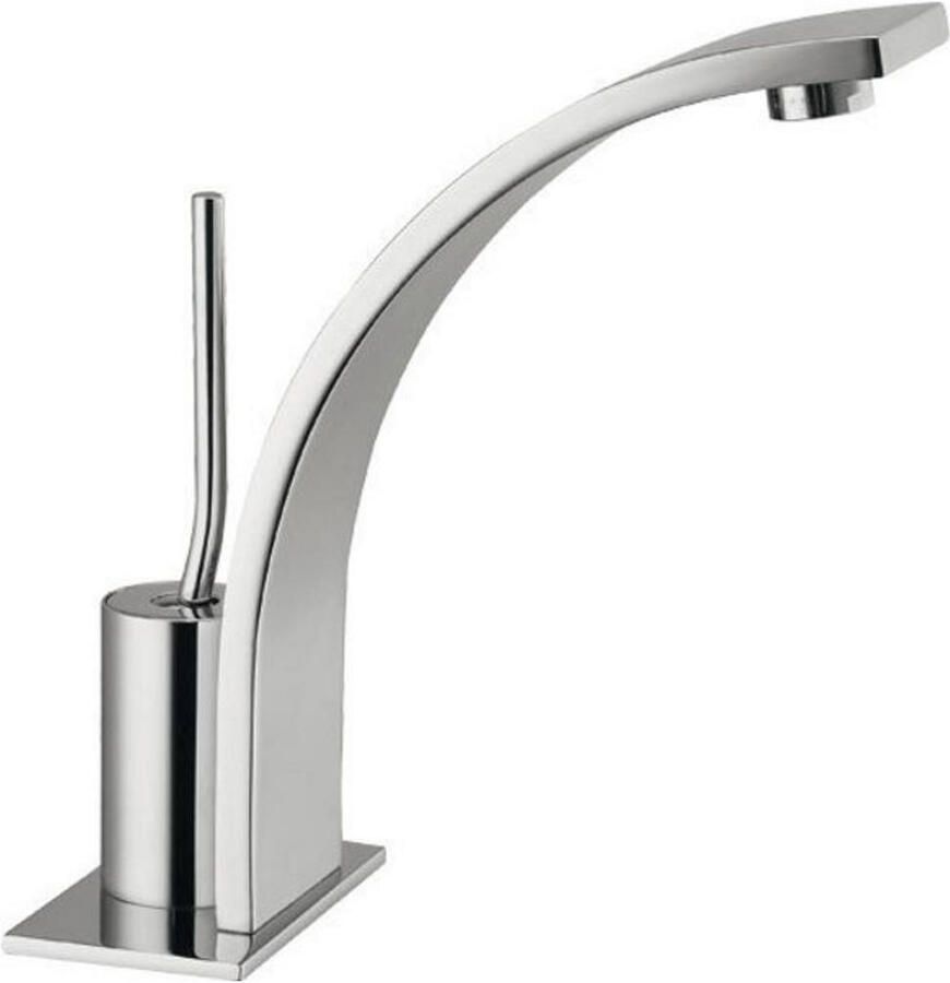 Sapho Wastafelmengkraan Thor Joystick Gebogen 22 cm Chroom (incl. pop-up waste)