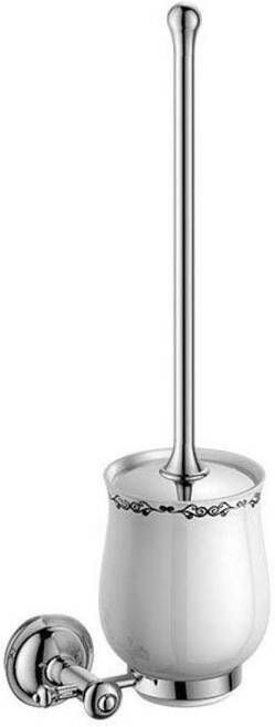 Sapho Toiletborstelhouder Astor Hangend 14.8x39 cm Chroom Wit
