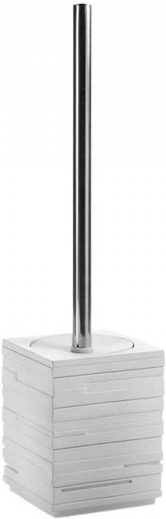 Sapho Toiletborstelhouder Quadrotto Vrijstaand 38x9.5 cm Polyresin Wit