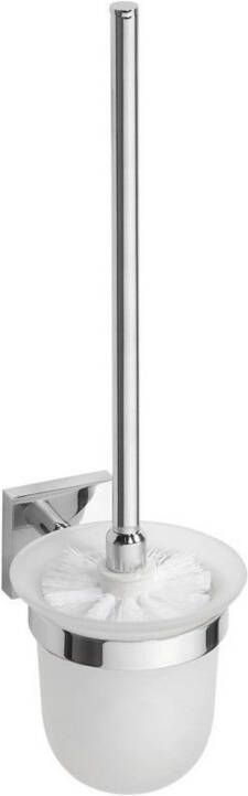 Sapho Toiletborstelhouder X-Square Hangend 11x39 cm Chroom Melkglas