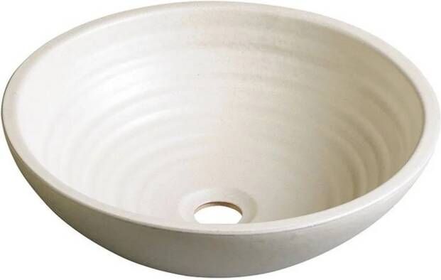 Sapho Waskom Attila Rond 42.5x14 cm Keramiek Gebroken Wit