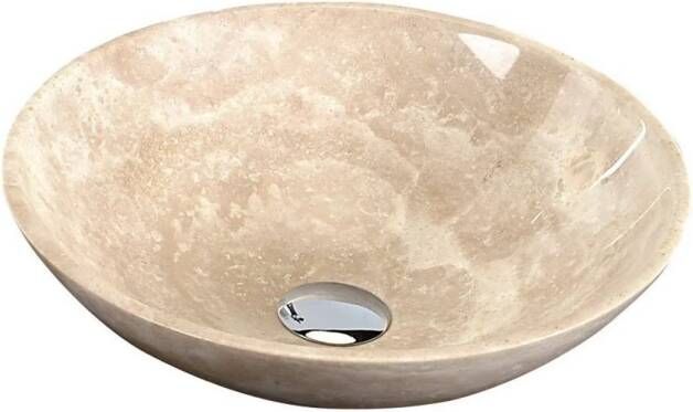 Sapho Blok stone waskom diameter 40 cm beige