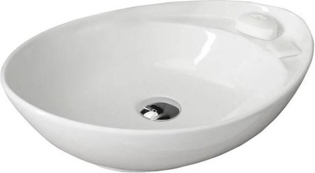 Sapho Waskom Opbouw Beverly Ovaal 56x17x37 cm Keramiek Wit