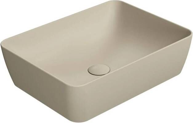 Sapho Waskom Sand Rechthoek 50x38x14 cm Keramiek Mat Beige