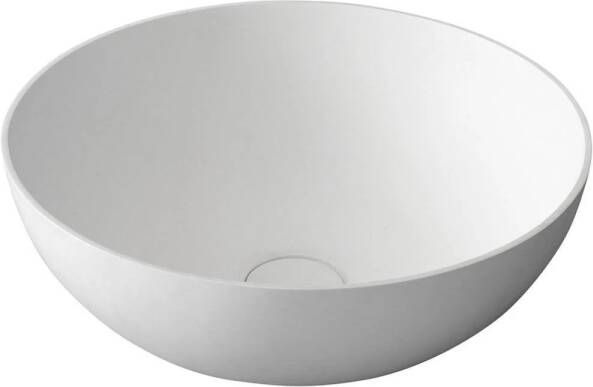 Sapho Thin wastafel voor werkblad Rockstone Ø 39 cm wit mat