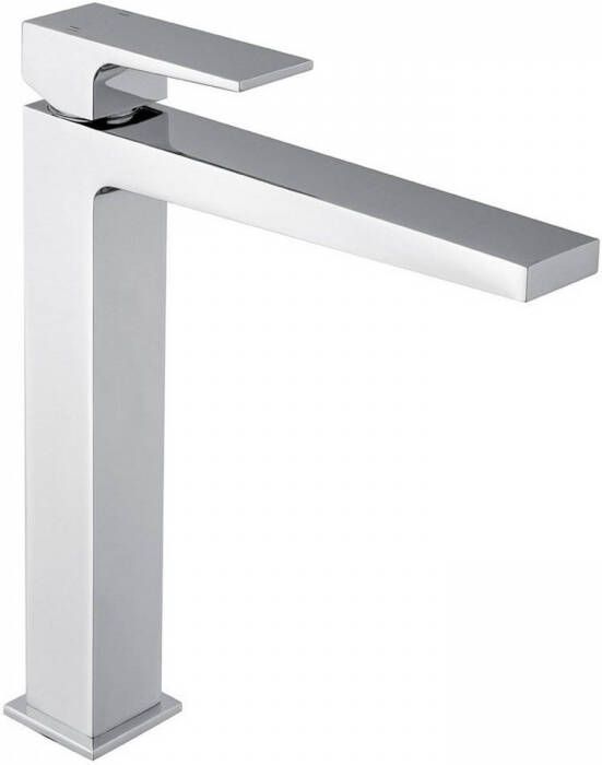 Sapho Dimy Hoge wastafelmengkraan zonder klikwaste verlengde uitloop chroom