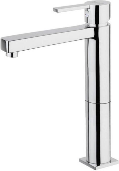 Sapho Wastafelmengkraan Espada 1-hendel Verlengde Uitloop 30.5 cm Chroom (incl. clickwaste)