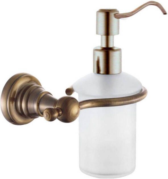 Sapho Zeepdispenser Diamond Hangend 200 ML Brons Melkglas