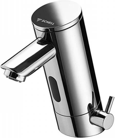 Schell Elektronische Wastafelmengkraan Puris HD-M Chroom met Stekkertransformator