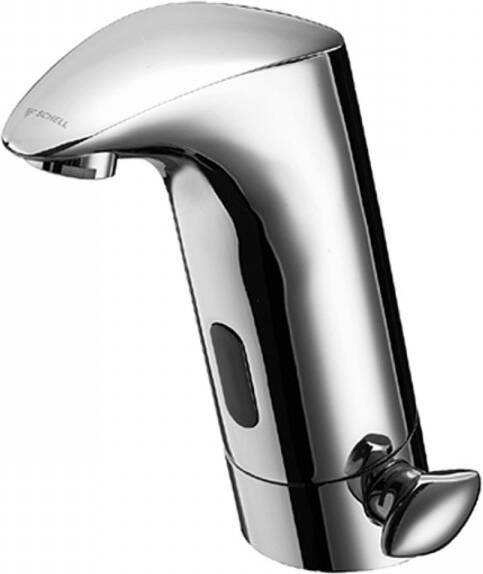 Schell Elektronische Wastafelmengkraan Venus HD-M Chroom met Inbouwtransformator (geschikt voor lage druk boiler)