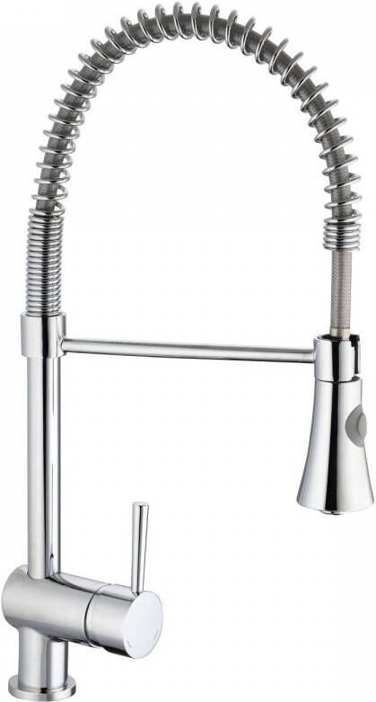 Schütte Keukenmengkraan Schutte Cornwall Lage Druk En Draaibare Uitloop Met Spiraalveer Chroom - Foto 2
