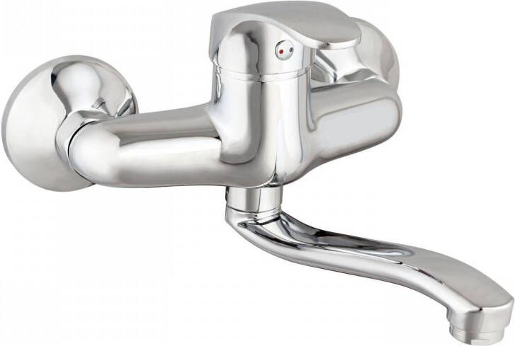 Schütte Keukenmengkraan Schutte Orazi Draaibare Uitloop Wandmontage Chroom - Foto 3