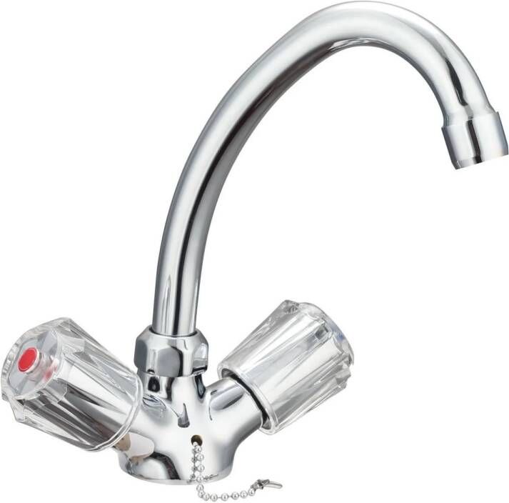 Schütte SCH??TTE Wastafelmengkraan tweeknops SAVINO chroomkleurig - Foto 2