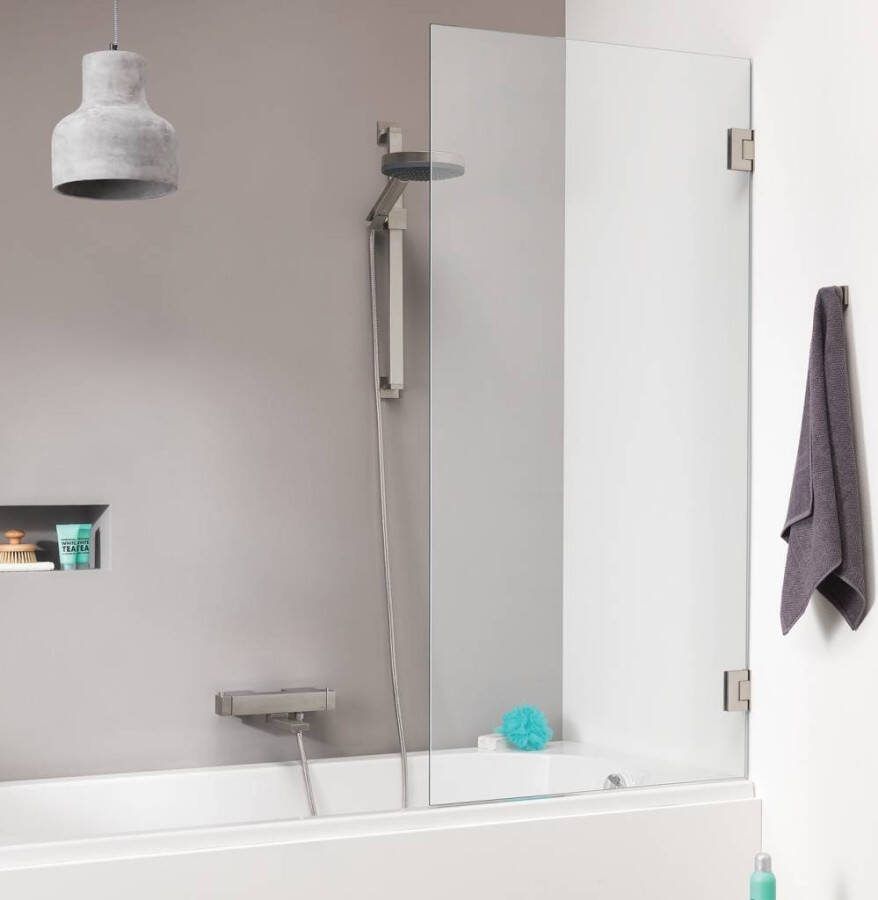 Sealskin Badwand 'I AM' 85x160 cm Chroom Zilver 1 deel Helder Antikalk glas